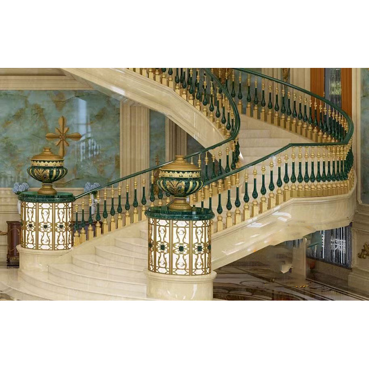 Méwah hiasan melengkung balustrade marmer na baluster di staircase