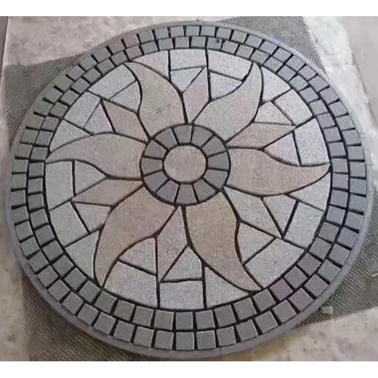 Commerciu à l'ingrossu di piastrelle di pavimenti in granitu à jet d'acqua di mosaicu per l'esterno