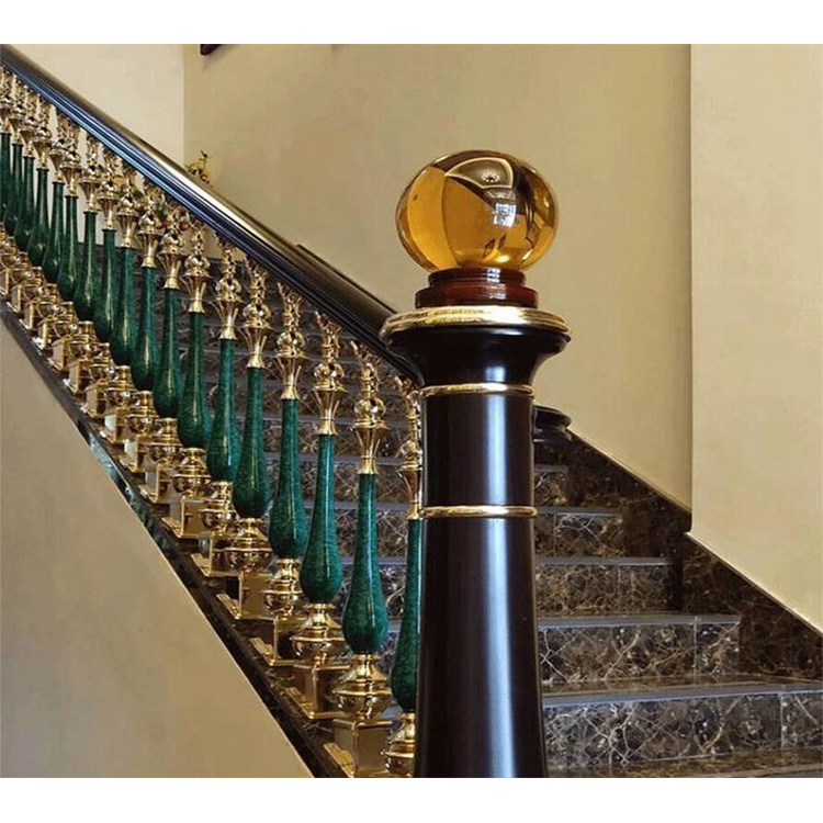 Méwah hiasan melengkung balustrade marmer na baluster di staircase