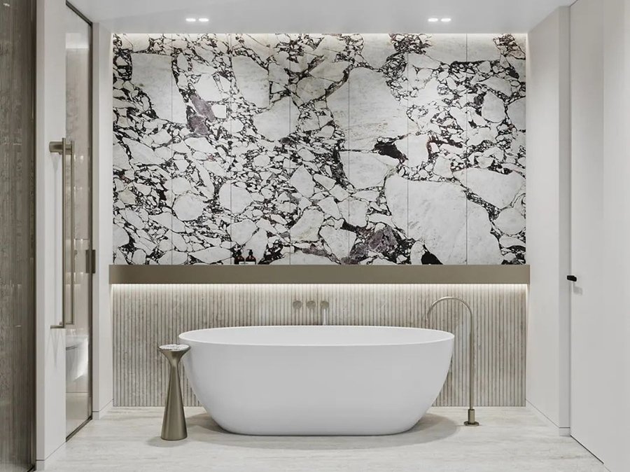Interior Design Using Arabescato White Marble For Your Home