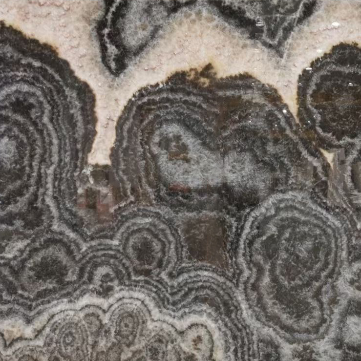 Bakgrunnsbelyste gjennomskinnelige svarte dragonyx-plater for veggbakgrunnsdesign