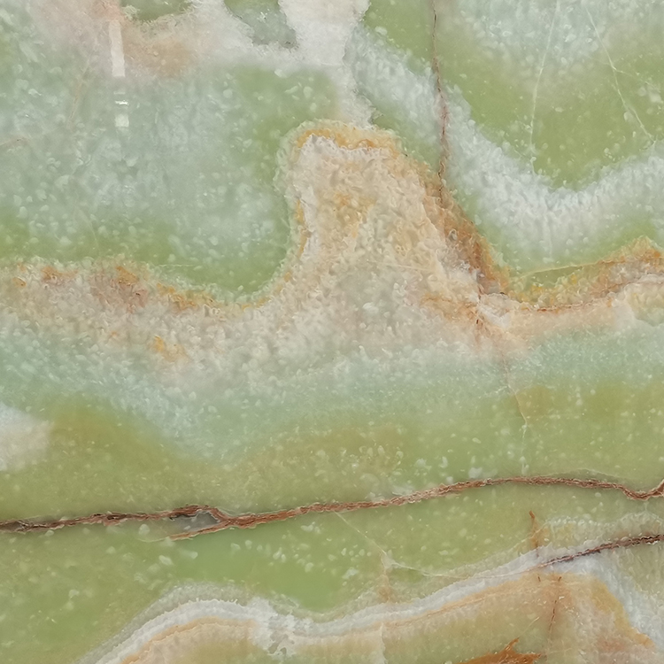 Natuerlike jade griene onyx stiennen plaat foar badkeamer dûs