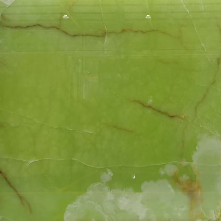 Lousa de pedra de mármore de ónix de xade verde mazá natural para baldosas de parede