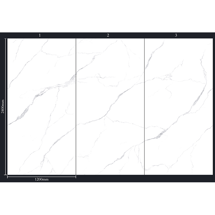 800×800 calacatta սպիտակ մարմար էֆեկտով փայլուն ճենապակյա հատակի պատի սալիկներ
