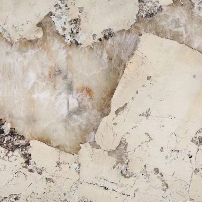 Meja Prefab Lempengan Kuarsit Granit Patagonia Putih Untuk Penghitung Pulau