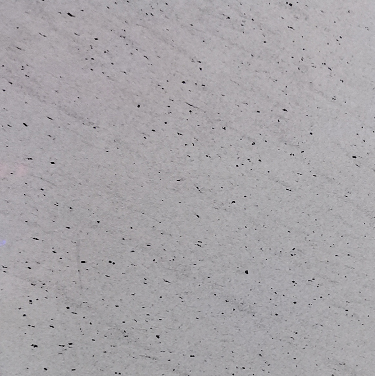 Паліраваны хатні інтэр'ер з белага мармуру з чорнымі жылкамі па заводскай цане