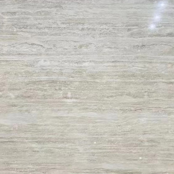 Ubin watu marmer alami travertine putih gading kanggo lantai