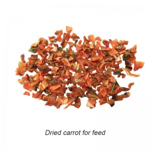 Dehydrierte chinesische Karotte in Futtermittelqualität. Getrocknete Karotten für Tierfutter