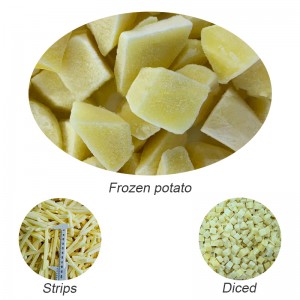 Cubetti di patata IQF à l'ingrossu Patata cinese congelata cù scontu