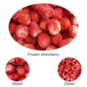 Nová plodina IQF Frozen Strawberry Fruits celé/drcené/kostky