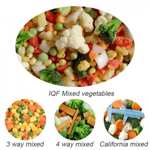 Sayuran beku IQF campuran sayuran wortel kacang polong manis dikombinasikan