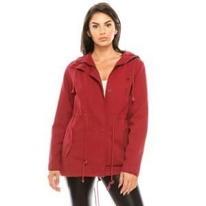Wholesale Price China Women's Horn Button Outwear Women's Padded Hooded Jacket Cotton Coat