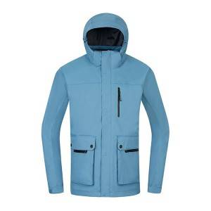 Hombres 3 en 1 jaket al aire libre de encargo de la prenda impermeable de la ropa del OEM de la chaqueta de lluvia