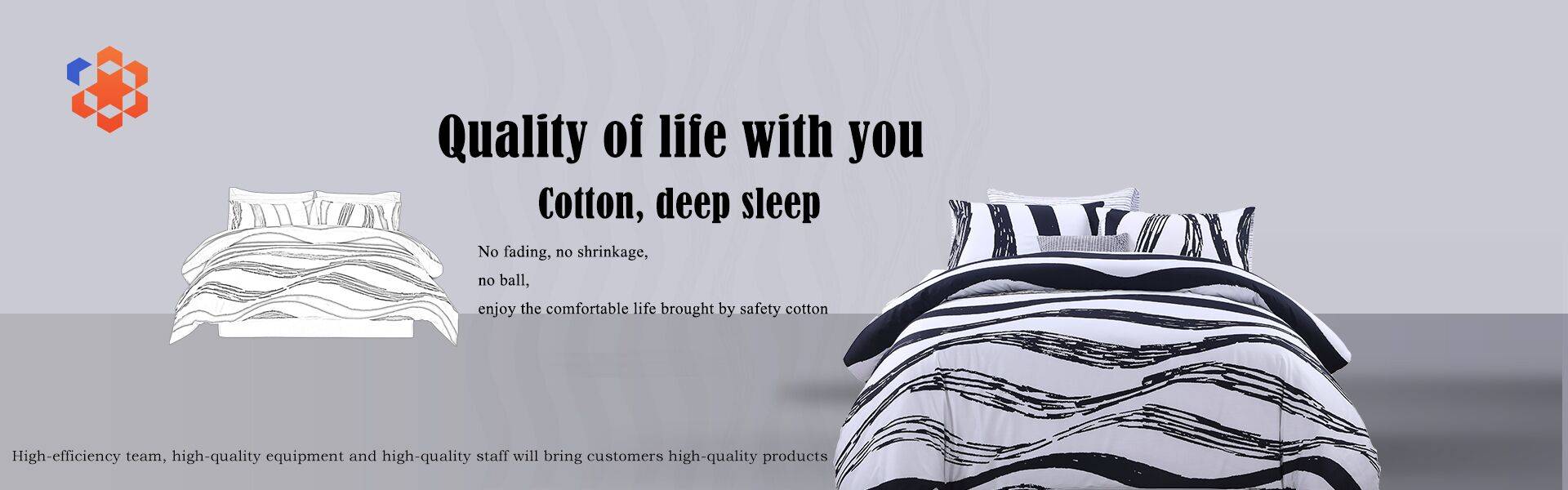 Højkvalitets sengetøj med indhold af 100 % bomuld