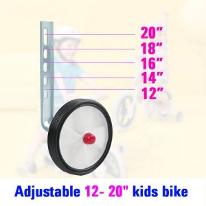 Rodas de adestramento axustables de recambio para bicicleta infantil conforme a REACH