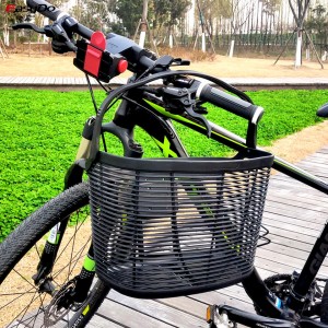 Cistella davantera de bicicleta anti-extrusió al manillar Cistella d'emmagatzematge de bicicletes d'alliberament ràpid per a gossos