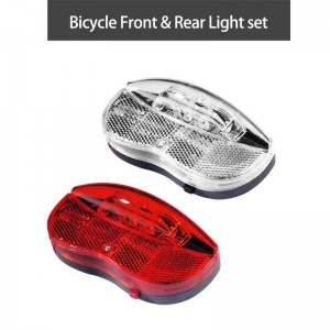 Conjunto de luz dianteira e traseira de bicicleta