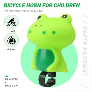 Rog in zvonec v obliki žabe za otroško kolo