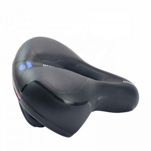 သက်တောင့်သက်သာရှိသော စက်ဘီးထိုင်ခုံကျယ်သော စက်ဘီး Saddle Memory Foam Padded Soft Bike Cushion သည် Dual Absorbing Shock Rubber Balls ဖြင့်
