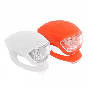 Conjunt de llums de bicicletes blanc/vermell davanter i posterior de silicona ajustable amb CE ROHS