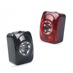 120LM + 65LM Safty Front and Back USB Rechargeable Bicycle Light With Low Baterry Indicator