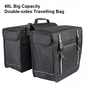 65L Big Capacity Bicycle Pannier Bag Waterproof Double Sides Traveling Pannier Bike Bag