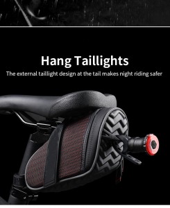 Draagbare reflektive MTB Road Bike Rear Bag Bicycle Seat Saddle Package Travel Bag