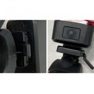 Llum de bicicleta recarregable USB davantera i posterior de seguretat de 120 lm + 65 lm amb indicador de bateria baixa