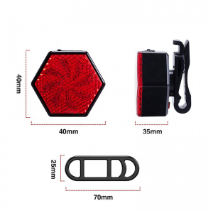Accesorios para bicicletas Luz trasera LED de molino de viento luz de color rojo y blanco con cable USB