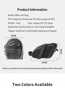 Φορητή αντανακλαστική MTB Road Bike Rear Bag Seat Saddle Package Τσάντα ταξιδιού