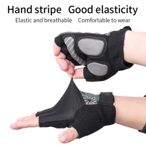 Ọmarịcha mma China Fitness Biking Cycling Sport Gym Gloves Half Fingerless Gym Sport Gloves with Gel Pad Palm