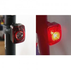 120 LM+65 LM Sigurno prednje i stražnje USB punjivo svjetlo za bicikl s indikatorom prazne baterije