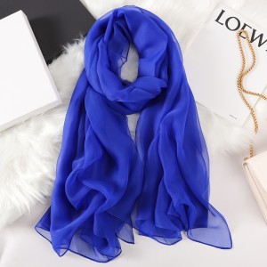 Large scarf yarn silk scarf shawl Imitation Silk Scarf Pure