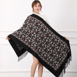 cashmere shawl embroidery embroidered thick scarf in ethnic color