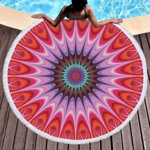 Oversized Circle Round Microfiber Beach Towel Blanket Lightweight