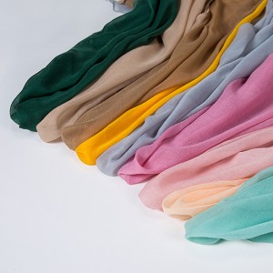 Crinkle Chiffon Hijab Wrap Large Hijab Scarf Solid Color Pleated