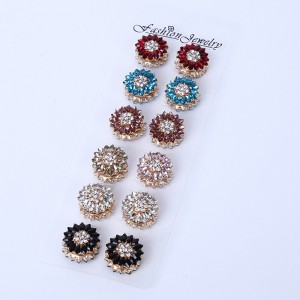 Hijab Strength Magnetic Scarf Brooch Double Sided Rhinestone Jewelry
