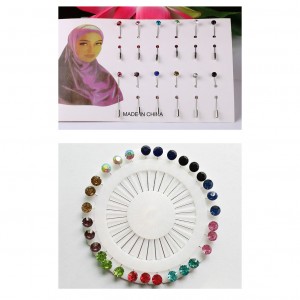 Hijab Pins Colorful Crystal Hijab Scarf Pins
