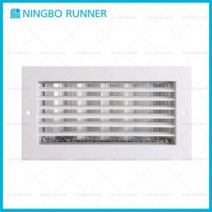 Aluminum Horizontal Single Deflection Grille with Damper White Sidewall and Ceiling Supplies and Returns