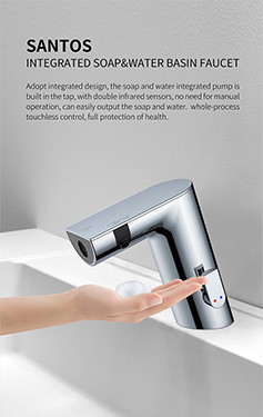 Santos integrated soap&water basin faucet