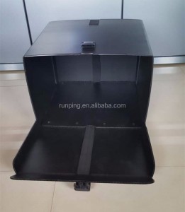 Black PP Materials Corflute Motorcycle Tail Boxes Correx Corrugated Plastic Food Pizza Delivery Top Box For Scooters