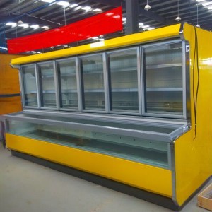 Standard Double Temperature Chiller And Freezer Showcase