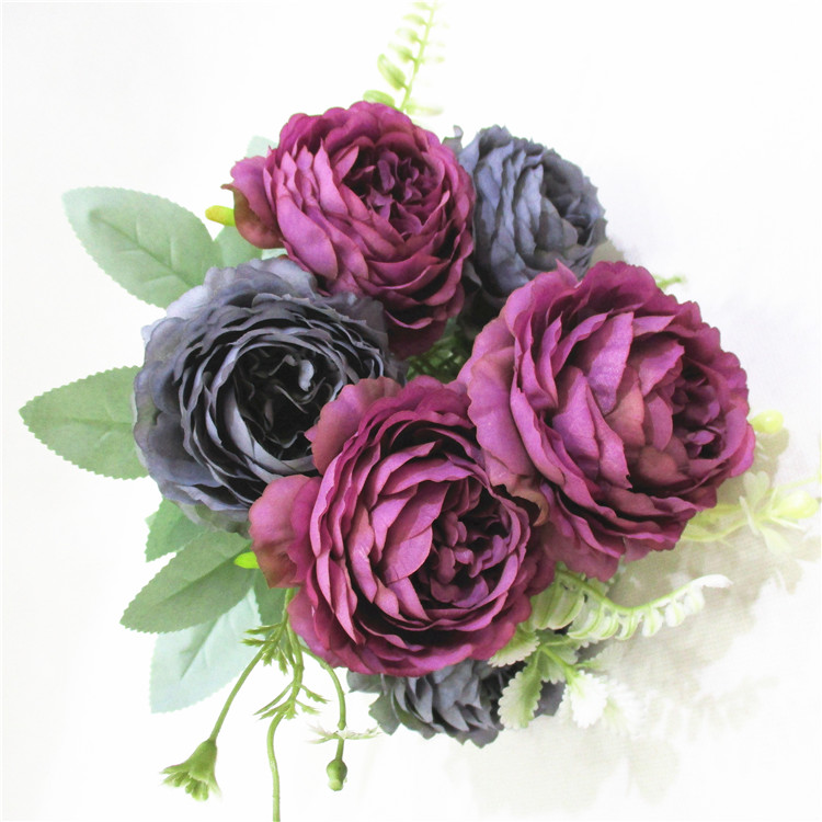 Artificial Peony Silk Flowers Fake Glorious Flower Bouquets for Wedding Party Bridal Home Decoration
