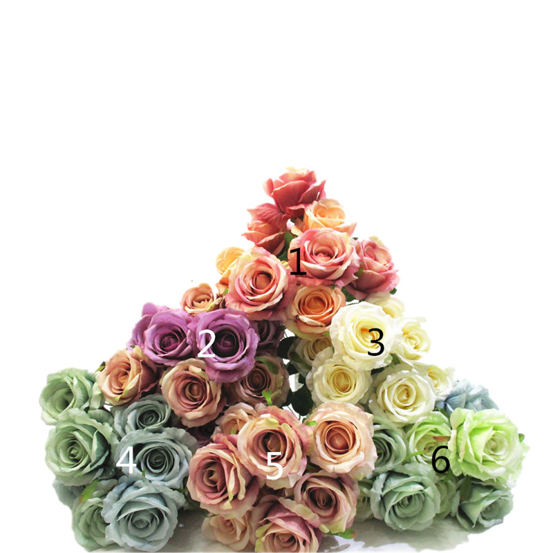 Artificial Rose Flowers Bouquet 24 Heads Silk Flowers Rose for Home Bridal Wedding Party Festival Decor Featured Image