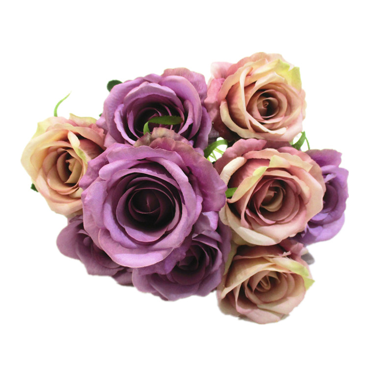 Artificial Rose Flowers Bouquet 24 Heads Silk Flowers Rose for Home Bridal Wedding Party Festival Decor