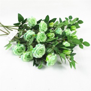 family Artificial China rose Pricelist Flower Head Vantage Fake rose Silk Plastic Plants with Stem for Home Decoration Wedding Party Garden Bar Festival Holiday