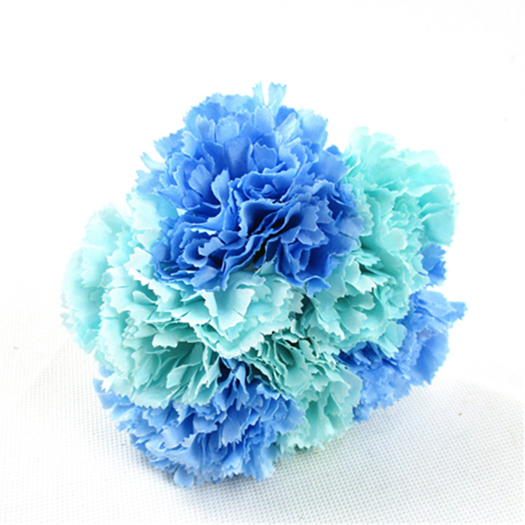 Artificial Flower Silk Floral Carnation Bouquet Bunch for Home Decoration Featured Image