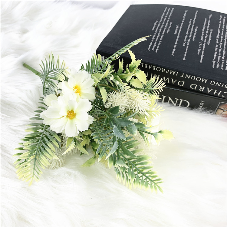 Artificial flower bouquet cherry blossom in Green Silk Plastic Plants Floral Greenery Stems for Home Party Wedding Decoration Featured Image