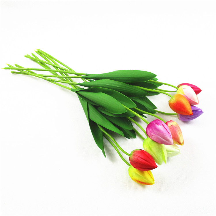 Sinle artificial Tulips  Flowers Arrangement Bouquet for Home Room Office Party Wedding Decoration