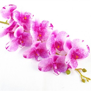 Buga na Artificial 3D Orchid Stems Real Touch White Orchid Fake Phalaenopsis Furen Gida Kayan Ado